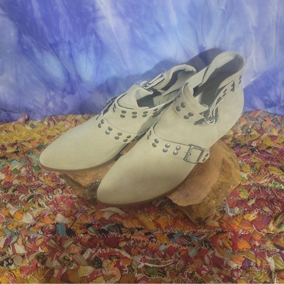 NWOT Free People Women’s Tan Suede Leather Booties Matisse Neil Western Size 9M - Picture 7 of 12